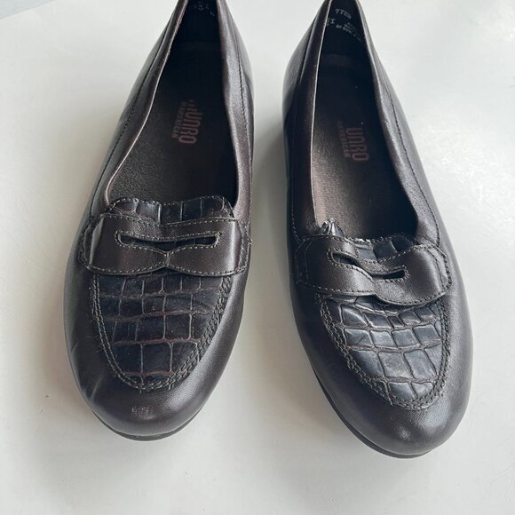 Munro Women Brown Leather Penny Loafer Shoe Size 8.5 M Work Comfy - Picture 2 of 5